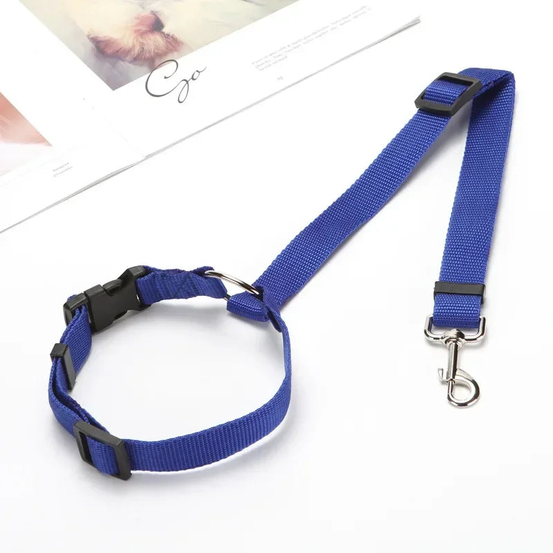 Pet Dog and Cat Seat Belt Car Headrest Restraint Adjustable Safety Rope Car Seat Belt Dog Accessories for Small Dogs (1Pc)