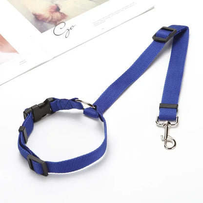 Pet Dog and Cat Seat Belt Car Headrest Restraint Adjustable Safety Rope Car Seat Belt Dog Accessories for Small Dogs (1Pc)