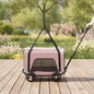 Rolling Pet Carrier Foldable Wheeled Pet Carrier Smooth Spacious for Small Pets, Travel, Vet Visits