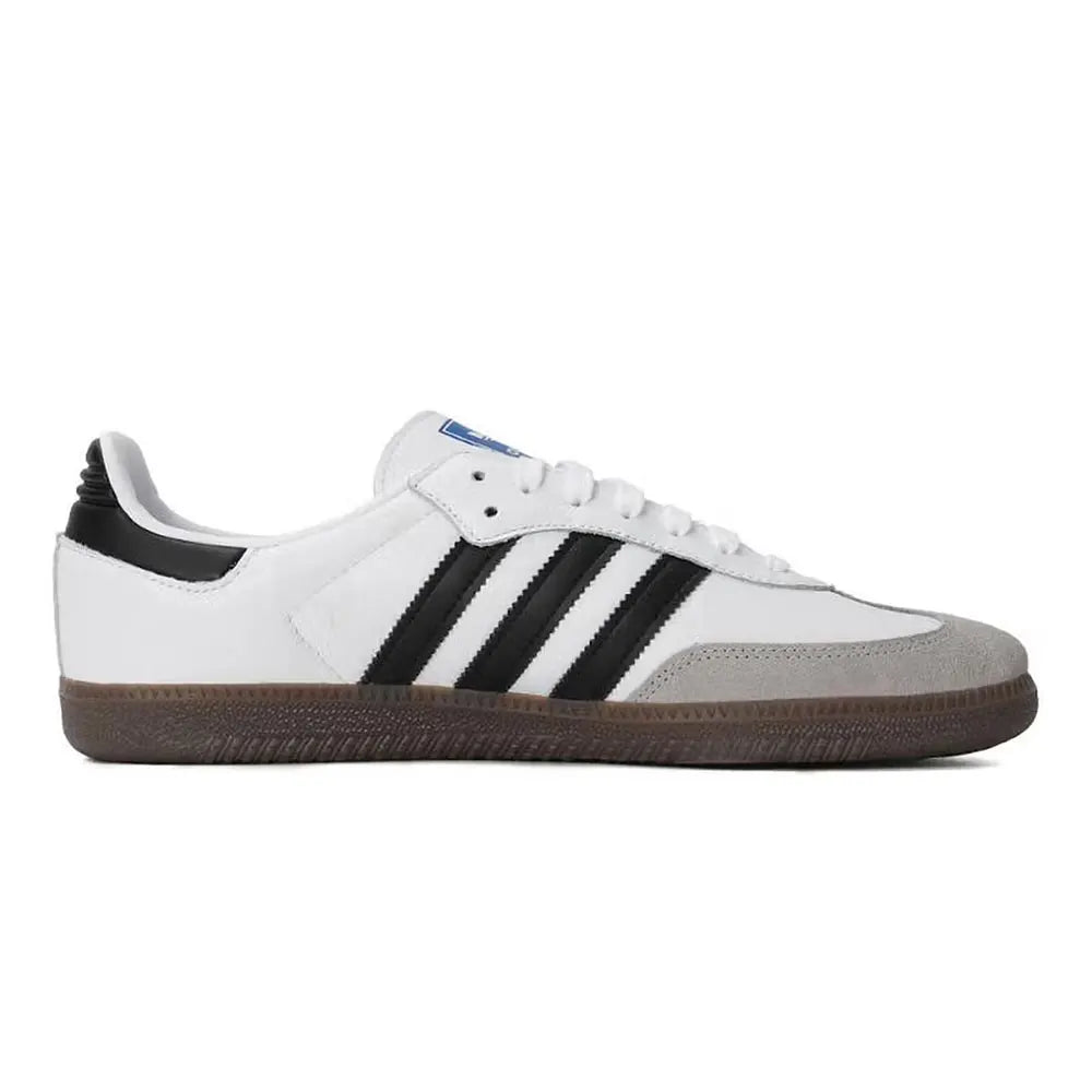 adidas Originals SAMBA OG Soft upper for comfortable feel Low-top skate shoes Unisex style Black, white, gray B75806