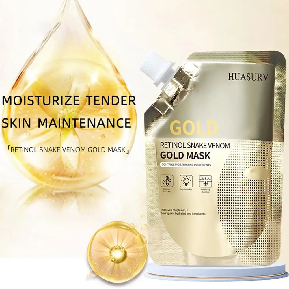 100g Moisturizing Retinol Gold Mask Oil Control Remove Pores Snake Venom Brighten Facial Mask Firming Face Skin Care