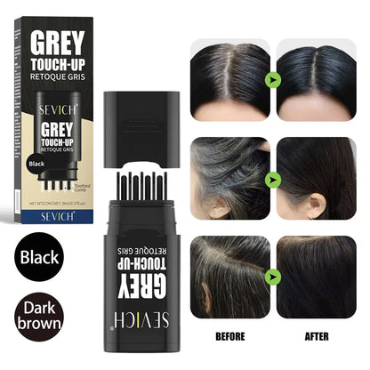 Waterproof Quick Hair Dye Stick with Comb Temporary Long-Lasting Hair Color Stick Disposable Fast Gray Coverage Hair Color Pen