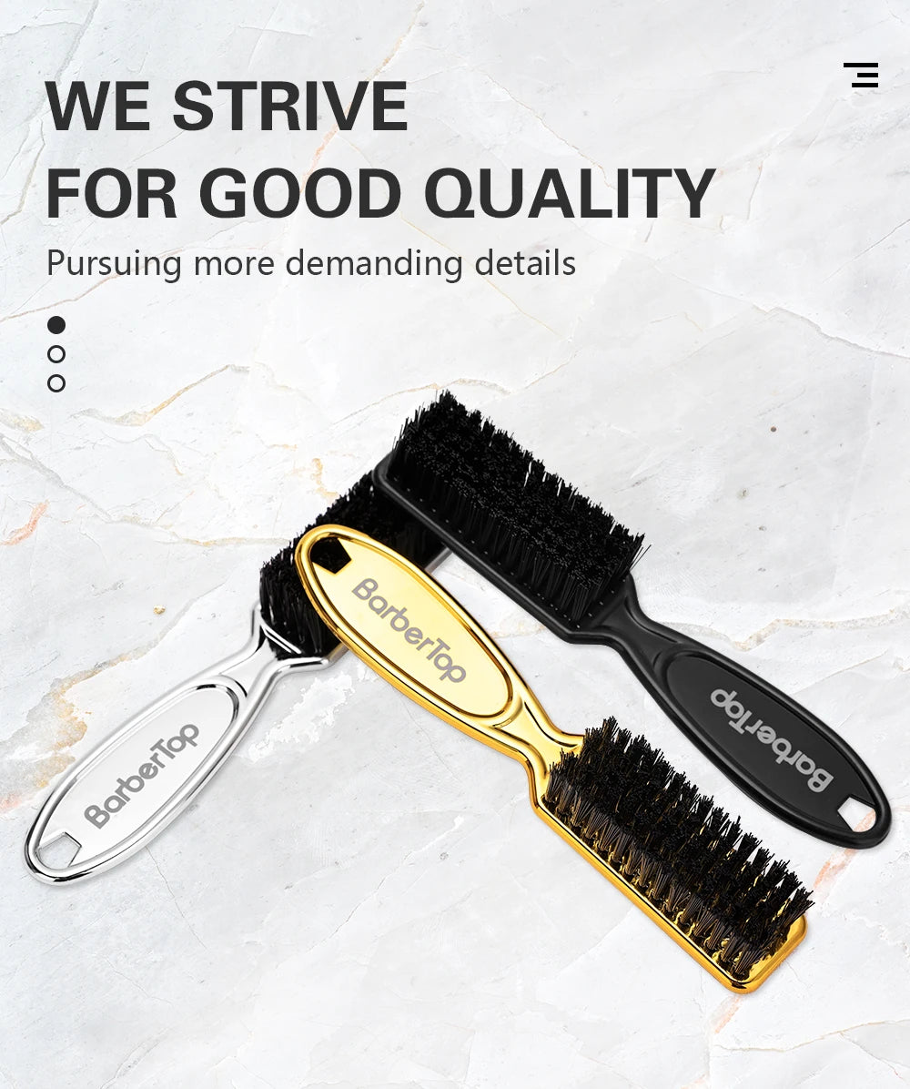 Soft Hair Cleaning Brush Barber Plastic Handle Retro Neck Duster for Salon Hairdressing Styling Tool to Remove Comb Breaks