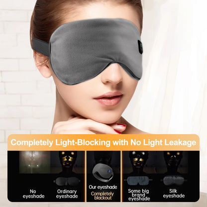 Cordless Hot Compress Massage Eye Mask Electric Vibration Heated Eye Massager Relieve Eye Strain Dark Circles Sleeping Eyeshades