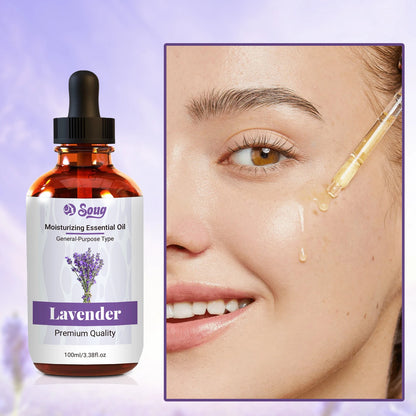 100ml Lavender Plant Essential Oil Massage SPA Moisturizing Comfortable Calming Nourishing and Moisturizing  Essence No Additive