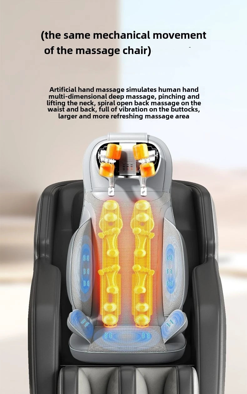 5 Vibrations Waist Hips Electric Back Massager Cervical Massage Chair Seat Cushion for Body Shiatsu Heated Kneading Relaxarion
