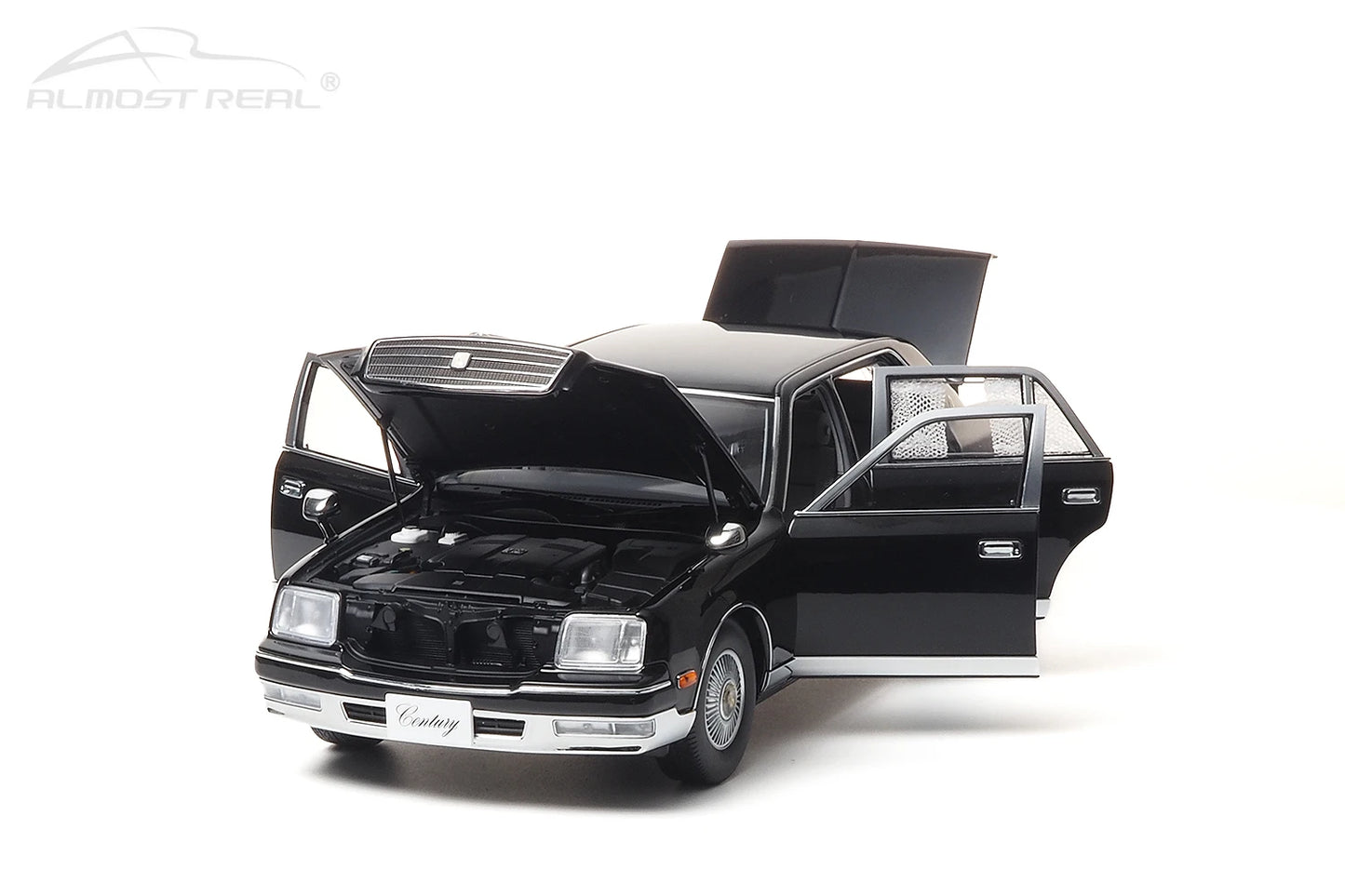 Almost Real Car model 1/18 Toyota Century alloy full open model 1997 black Static collection Collect Holiday gift