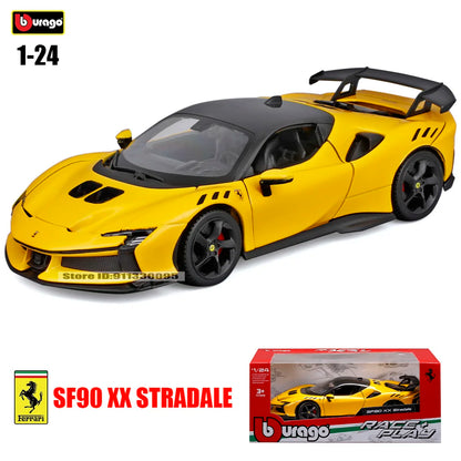 Bburago 1:24 Ferrari SF90 XX STRADALE Officially Licensed Alloy Luxury Vehicle Diecast Car Model Toy Collection Gift three color