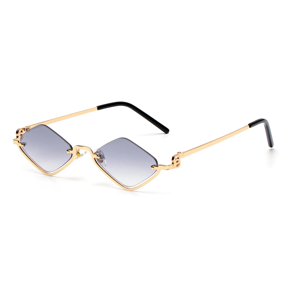 Small Frame Hexagon Sunglasses Women 2026 Luxury Brand Metal Rimless Rhombus Sun Glasses For Female Retro Polygon Eyewear UV400