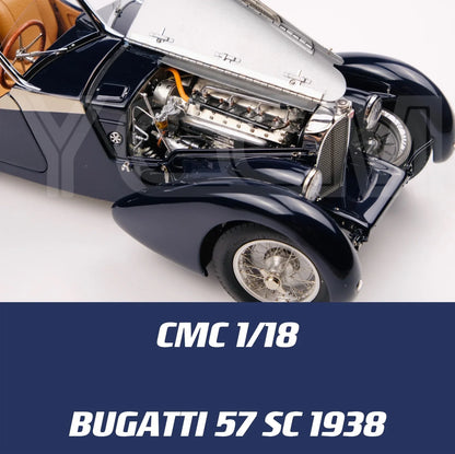 CMC 1:18 57SC 1938 Convertible Simulation Limited Edition All Open Alloy Metal Static Car Model Toy Gift
