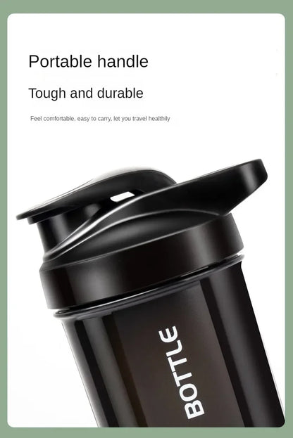 Portable Protein Powder Shaker Bottle Leak Proof Water Bottle For Gym Outdoor Fitness Training Sport Mixing Cup With Scale