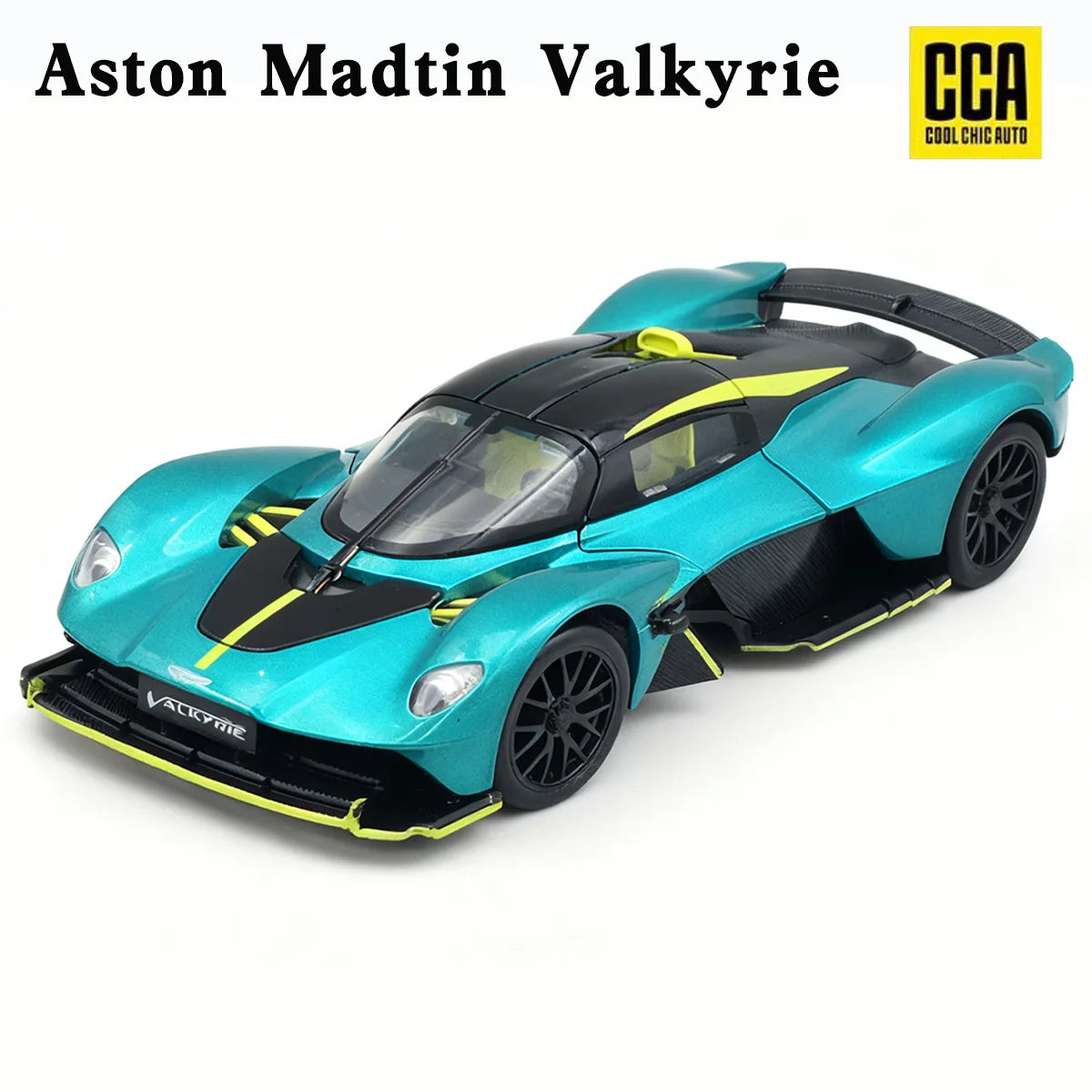 Aston Martin Valkyrie 1:23 Alloy Sports Car Model Diecast Metal Super Racing Vehicle Car Model Sound and Light Toy Gift