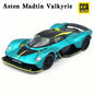 Aston Martin Valkyrie 1:23 Alloy Sports Car Model Diecast Metal Super Racing Vehicle Car Model Sound and Light Toy Gift