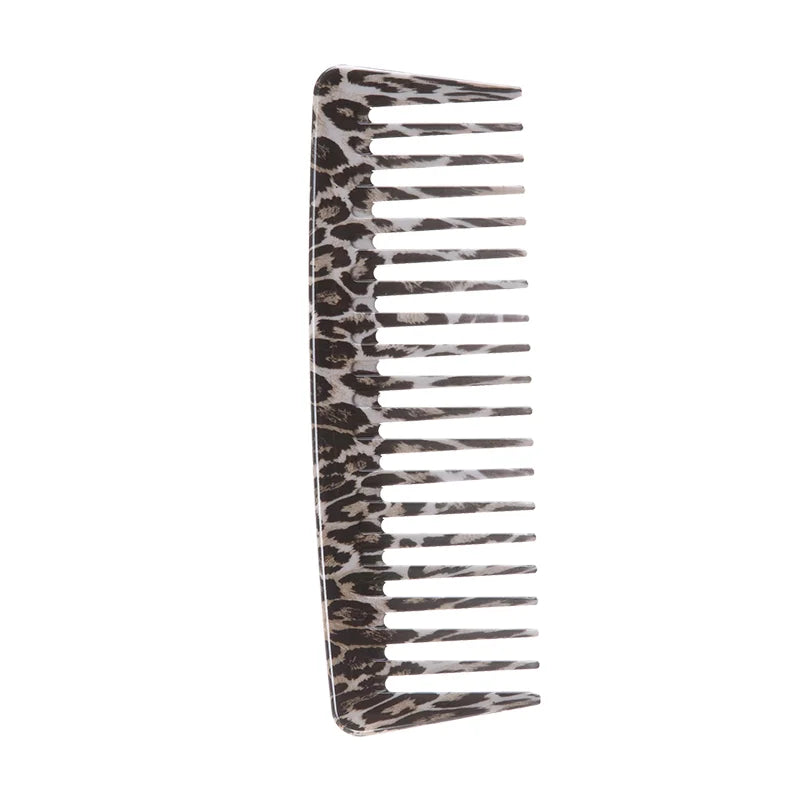 1/2/3pcs Leopard Print Comb Set Anti-Static Wide Teeth Afro Braid Fork Comb Rat Tail Curly Hair Styling Tools