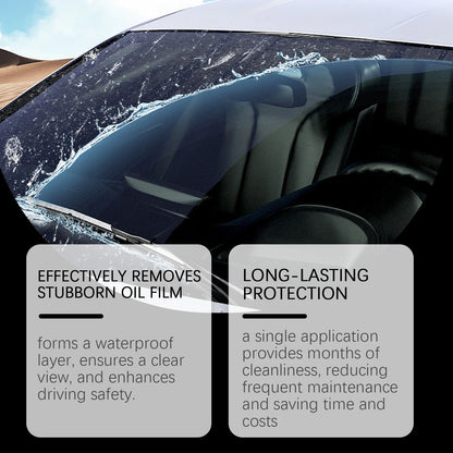 Automotive Car Oil Film Cleaning Brush,150ml Glass Oil Film Remover for Car Window,Windshield Brush For Car Care