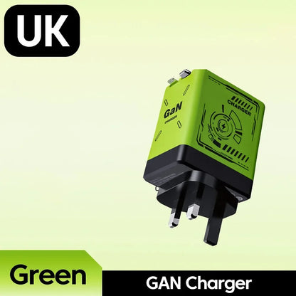 120W GaN Fast Charger With Retractable Type-C Cable Portable PD Mobile Phone Adapter For iPhone 17 16 Pro Samsung Xiaomi Huawei