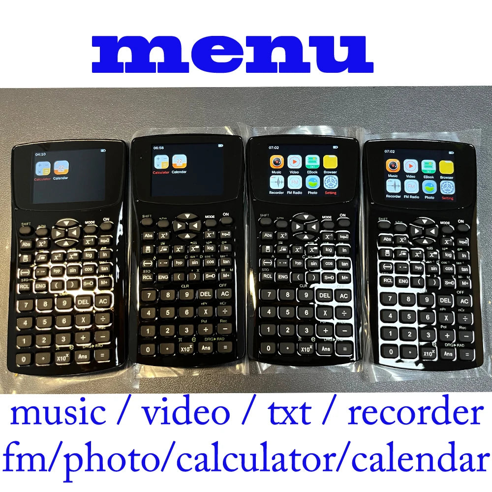 Advanced calculator with cheating options H888 magic calculator 4GB memory music video photo txt ebook student calculator with emergency button & screen Privacy Film (PF)