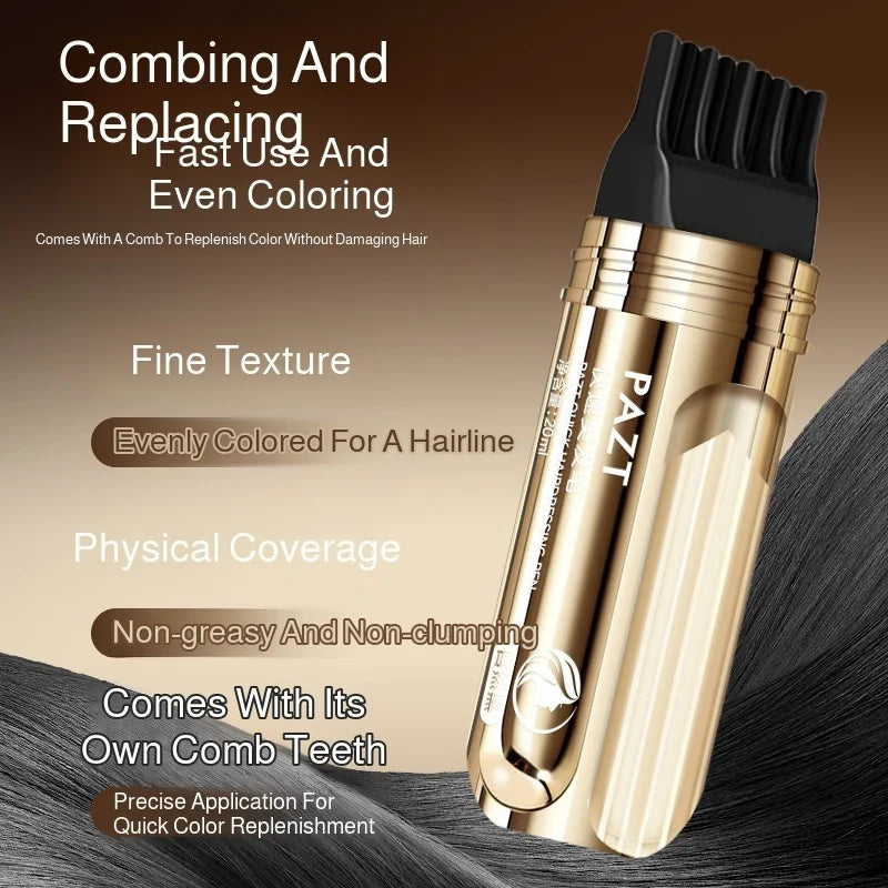 Disposable Hairdressing Pen Quick Hair Styling Hair Dye Comb Instant Gray Coverage Hair Color No Scalp Damage Hair Dye Stick