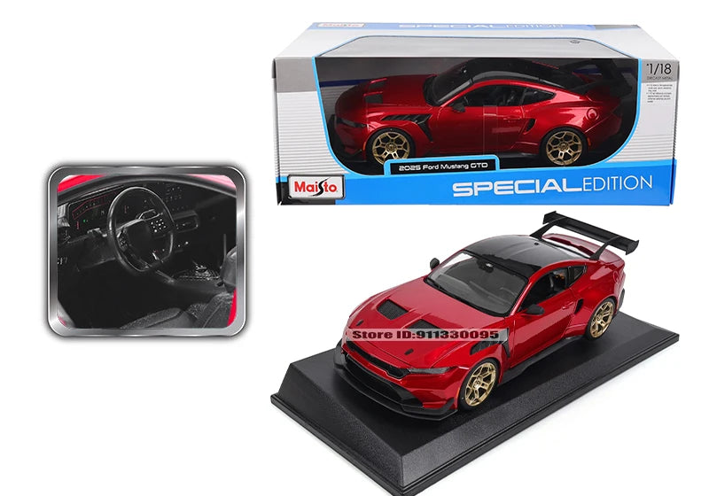 Bburago 1:18 Ford Mustang GTD Alloy Vehicle Car Model Toy Collection Gift Multiple Styles