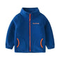 Brand Windproof Hooded Zip Full Fleece Child Coat Thicken Double Fleece Boys Jackets Kids Outfits Children Outerwear 2-14 Years