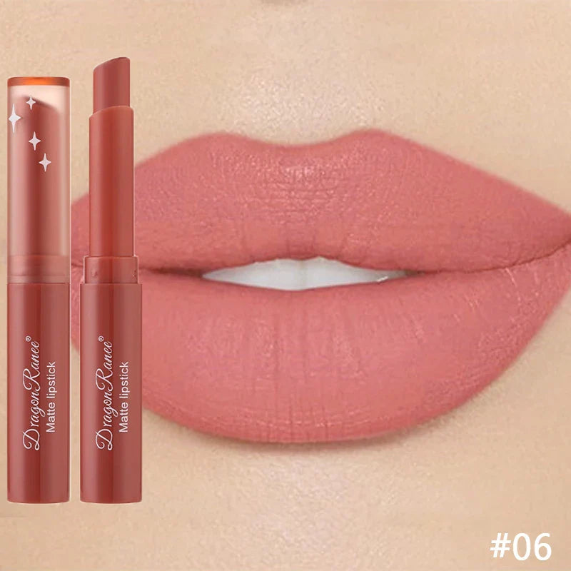 Nude Matte Waterproof Lipstick – Long‑Lasting Velvet Lip Cosmetics for Women