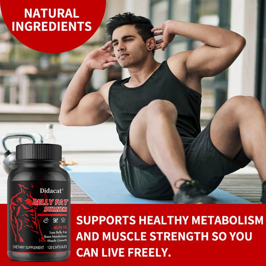 Belly Fat Burner Capsules - Fat Burning, Supports Energy Metabolism, Appetite Suppression, Weight Management Dietary Supplement