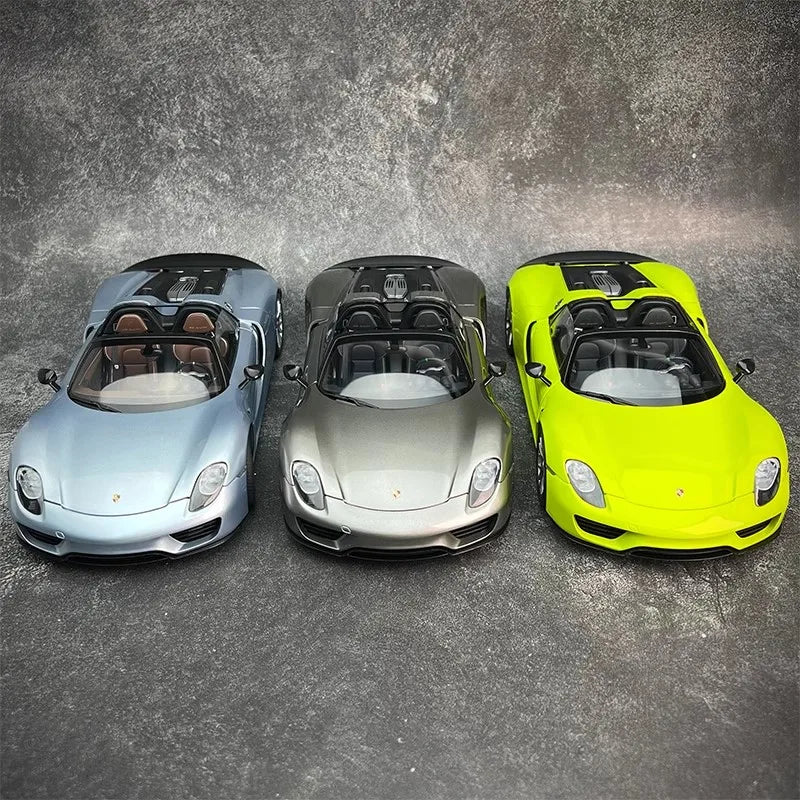 AUTOART car model simulation 1/18 Porsche 918 Car Model alloy room ornament display cars model boy collection christmas gift