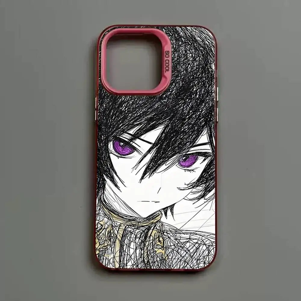 luxury comic Code Geass Phone Case For iPhone 17 16 15 14 13 12 11 Pro MAX Matte Shockproof Back Anti Fall Matte Cover