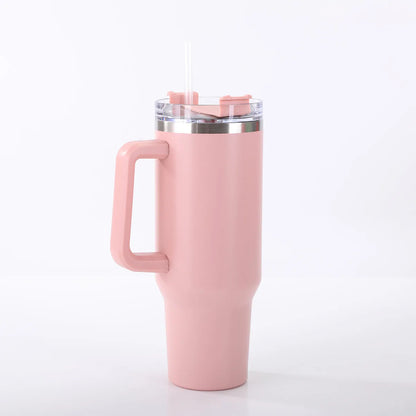 Personalized 40oz Customized Thermos Cups/Handle & Straw - Custom Name/Photo Insulated Stainless Steel Cup
