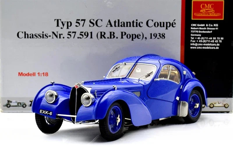CMC 1:18 57SC Atlantic 1938 Simulation Limited Edition All Open Alloy Metal Static Car Model Toy Gift