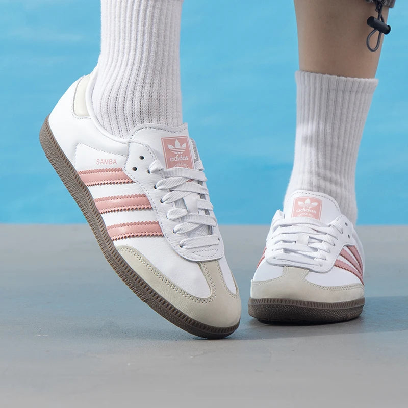 Adidas Originals Samba Og Women's Casual Shoes Retro Fashion Casual Shoes Low-Top Comfortable Lightweight German Training Shoes Ji2677