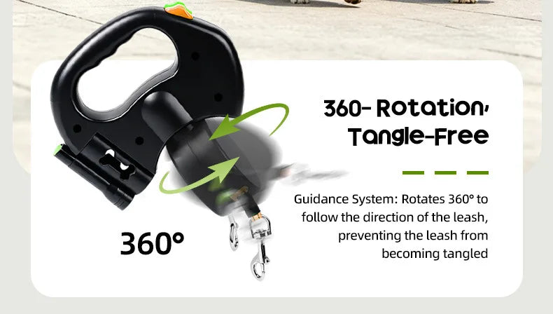 Retractable Pet Dog Leash  2-in-1 Automatic Tractor Outdoor Walking Tool for Small Medium Breed Dogs dog walking leash