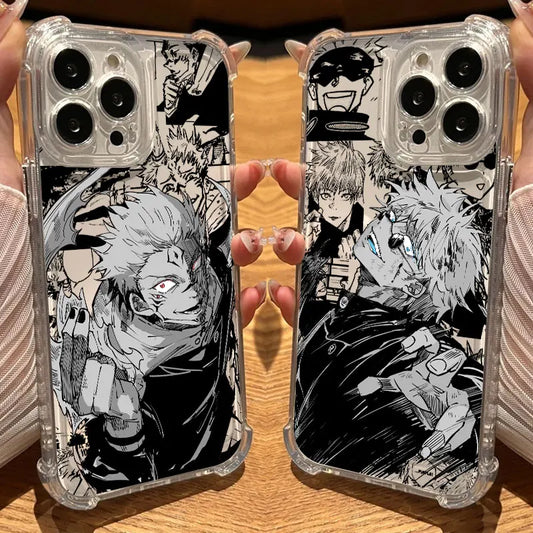 Jujutsus Anime Kaisens Phone Case Clear For iPhone 17 16 14 15 11 12 13 Pro Max 16 E Plus 17 Air Soft Shockproof Anti-fall Cover