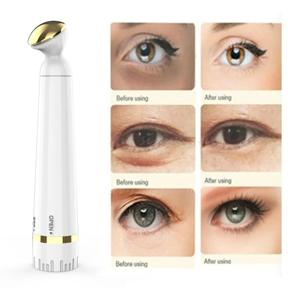 Mini Electric Vibration Eye Massager Anti-Ageing Wrinkle Dark Circle Pen Removal Rejuvenation Eye Massager