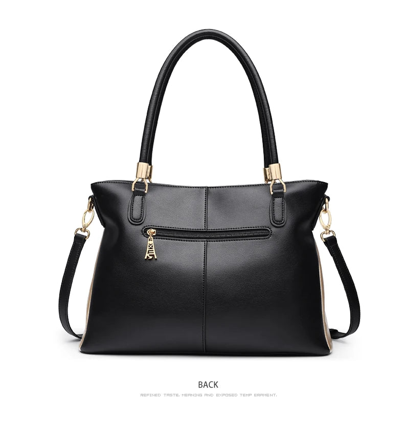 FOXER Large Capacity Women's Shoulder Bag Split Leather Handbag Fashion Female Tote & Crossbody Bag Great Gift for Mom,Wife