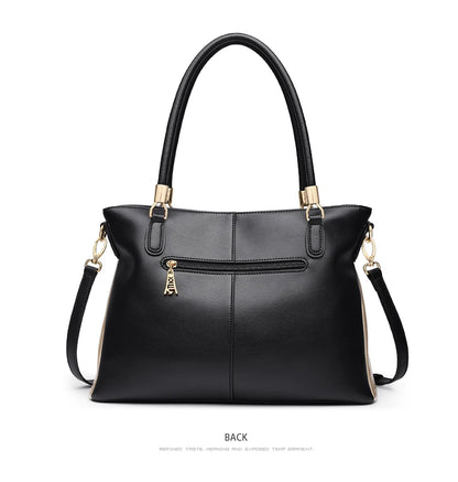 FOXER Large Capacity Women's Shoulder Bag Split Leather Handbag Fashion Female Tote & Crossbody Bag Great Gift for Mom,Wife