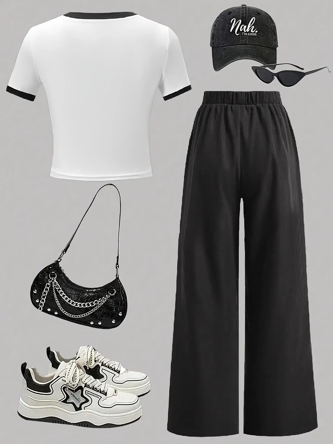 Children's Clothing Girls' Set Y2K Street Fashion Letter Print Set Girls' Knitted Number Print T-Shirt + Sports Wide-Leg Pants Set Versatile Cool Two-Piece Set for Going Out