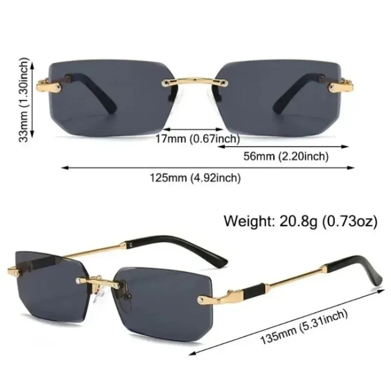 Fashion Punk Square Sunglasses Women Luxury Brand Small Frame Sun Glasses Female Rectangle Metal Mirror Oculos De Sol