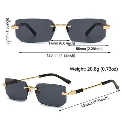 Fashion Punk Square Sunglasses Women Luxury Brand Small Frame Sun Glasses Female Rectangle Metal Mirror Oculos De Sol