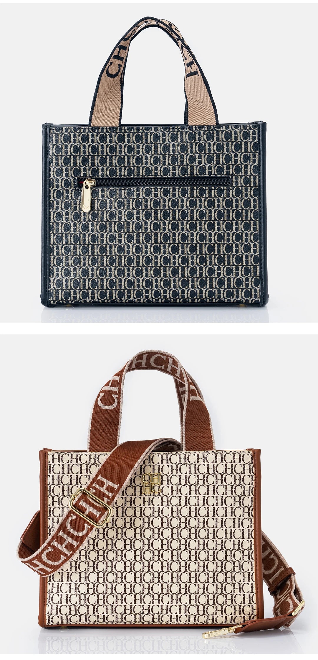 CH Fashion Monogram Print High Quality Metal Logo Casual Light Luxury Brand Designer New Women's Handbag