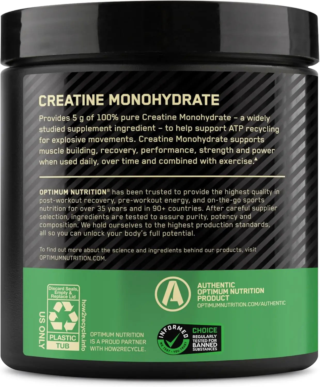 Optimum Nutrition Micronized Creatine Monohydrate Powder Unflavored 60 Servings 300 Grams Packaging May Vary