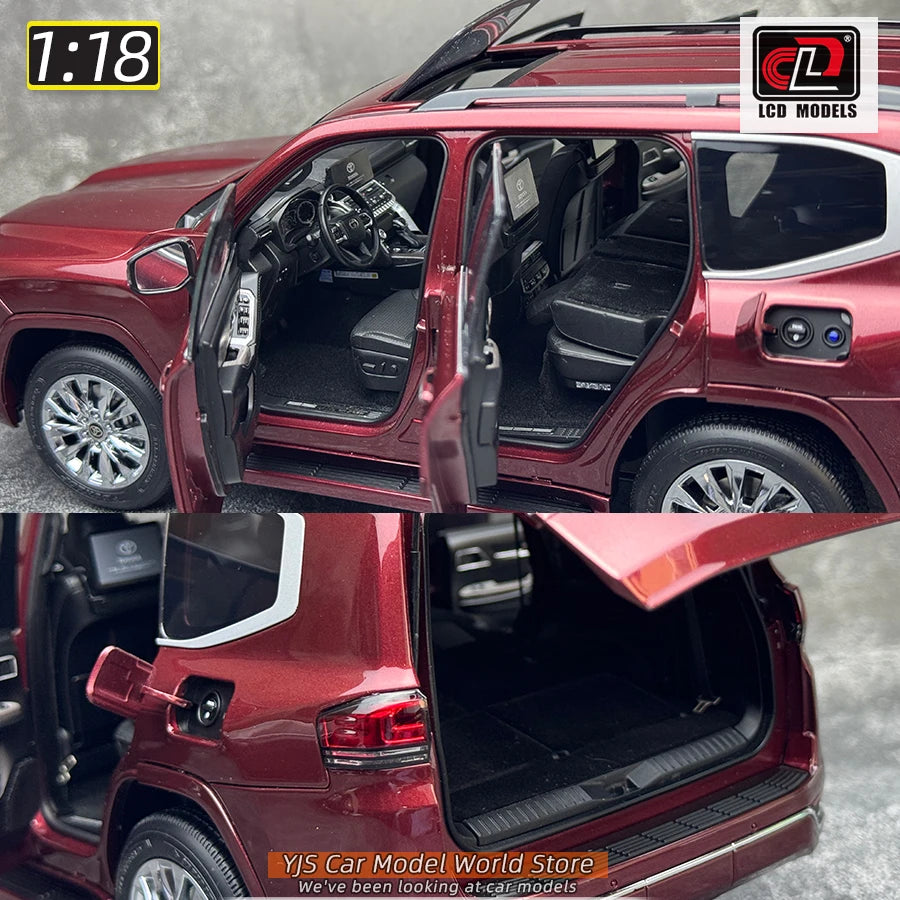 LCD Diecast model 1/18 scale Land Cruiser LC300 ZX SUV Metal car model Static display collection holiday gifts