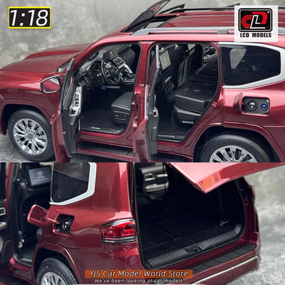 LCD Diecast model 1/18 scale Land Cruiser LC300 ZX SUV Metal car model Static display collection holiday gifts