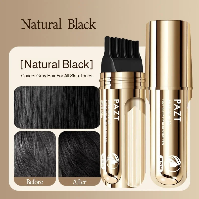 Disposable Hairdressing Pen Quick Hair Styling Hair Dye Comb Instant Gray Coverage Hair Color No Scalp Damage Hair Dye Stick
