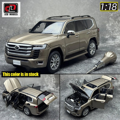 LCD Diecast model 1/18 scale Land Cruiser LC300 ZX SUV Metal car model Static display collection holiday gifts