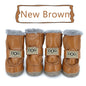 Winter Pet Dog Shoes Warm Snow Boots Waterproof Fur 4Pcs/Set Small Dogs Cotton Non Slip XS For ChiHuaHua Pug Pet Product PETASIA