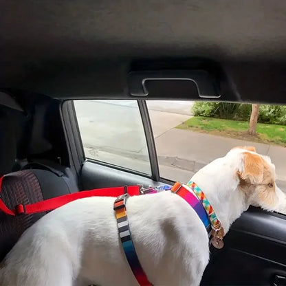 Pet Dog and Cat Seat Belt Car Headrest Restraint Adjustable Safety Rope Car Seat Belt Dog Accessories for Small Dogs (1Pc)