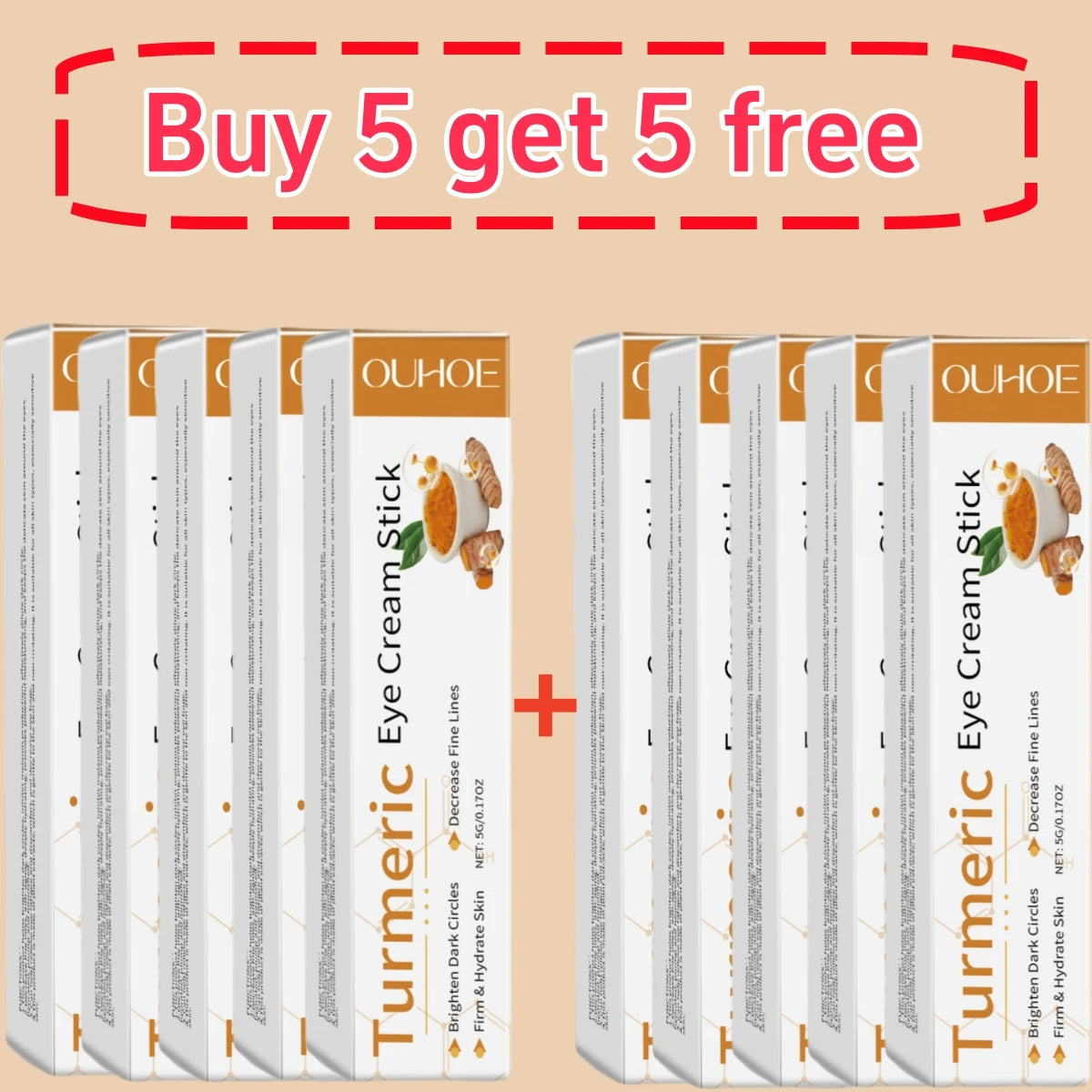 Hoygi Eye Fat Granules Removal Eyestick Anti-Puffiness Firming Cream Anti Inflammatory Fade Fine Line Repair Skin Barrier Skin Care