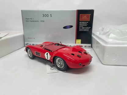 CMC 1:18 300S #1 1958 24h France Simulation Limited Edition All Open Alloy Metal Static Car Model Toy Gift
