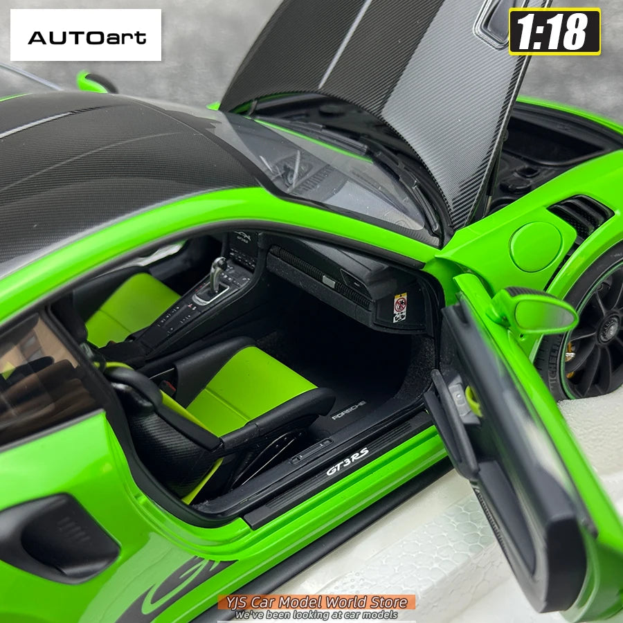 AUTOART 1/18 Scale New Porsche 911 (991.2) GT3 RS Weissach Package Car model Sports car Static collection